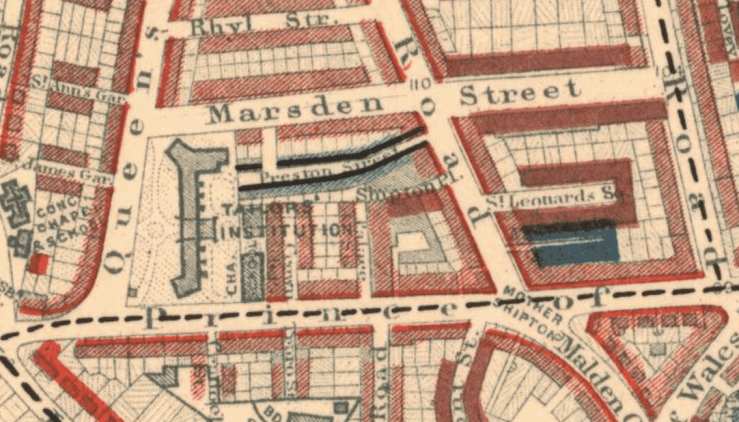 Charles Booth'smap Preston Street